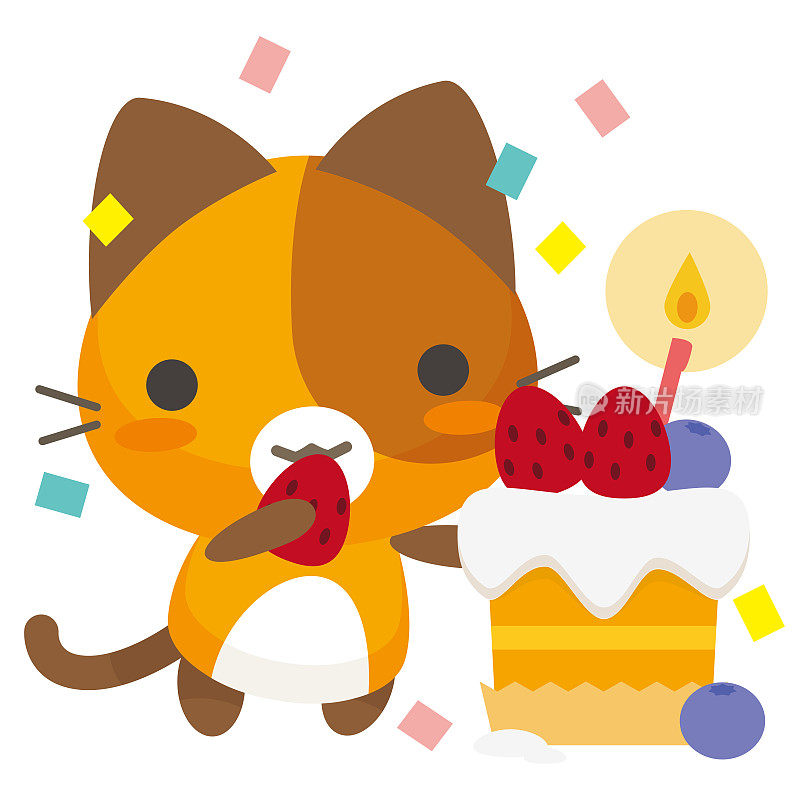 Neko Talk/cat and cake